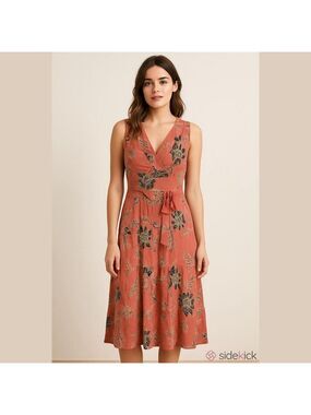 Suzy Shier Women's Pink Black Floral Maxi Dress XL